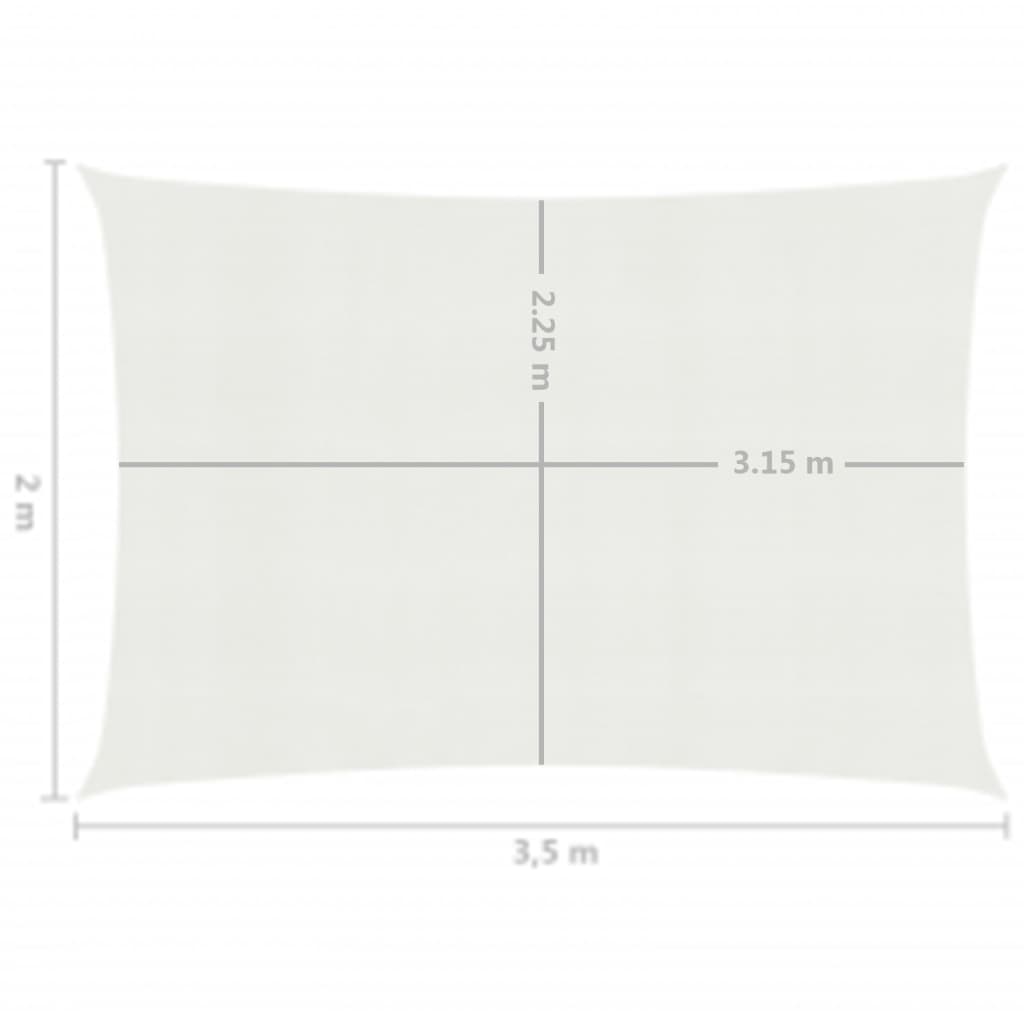 voile d'ombrage rectangualire blanc